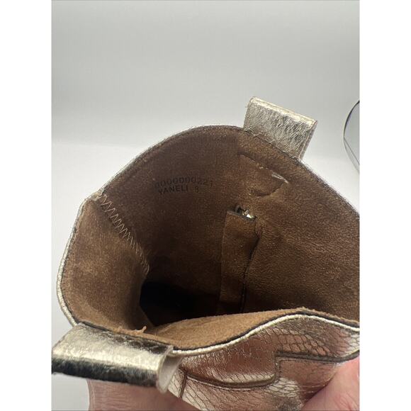 Shu Shop Yaneli Gold Foil Western Snake Stiletto Heel Pull on Boots Size 8 - Picture 8 of 9